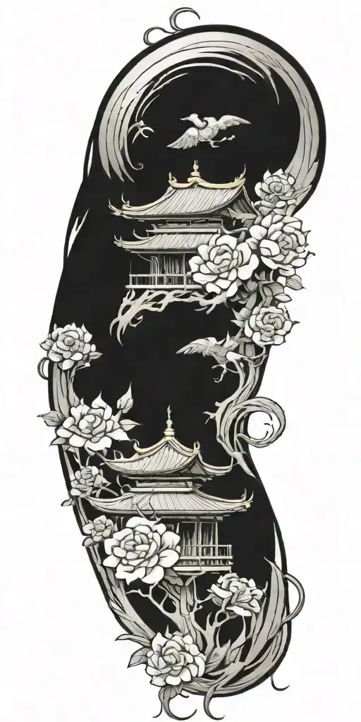 Bansai With House Nestled