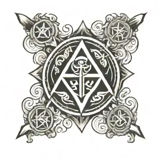 Trinity Symbol With Pole In The Middle