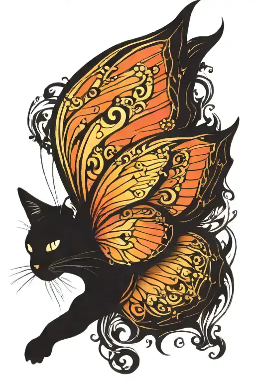 Cat Butterfly Wings