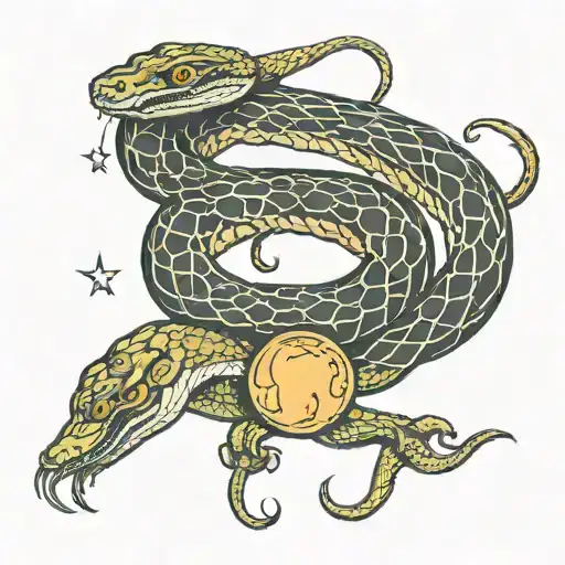 Snakes And Moon