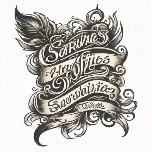 Cursive Writing Saying Sacrifices