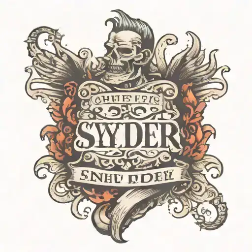 Snyder In All Caps On The Back In Fancy Font