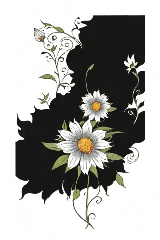 Merigold And Aster Flowers