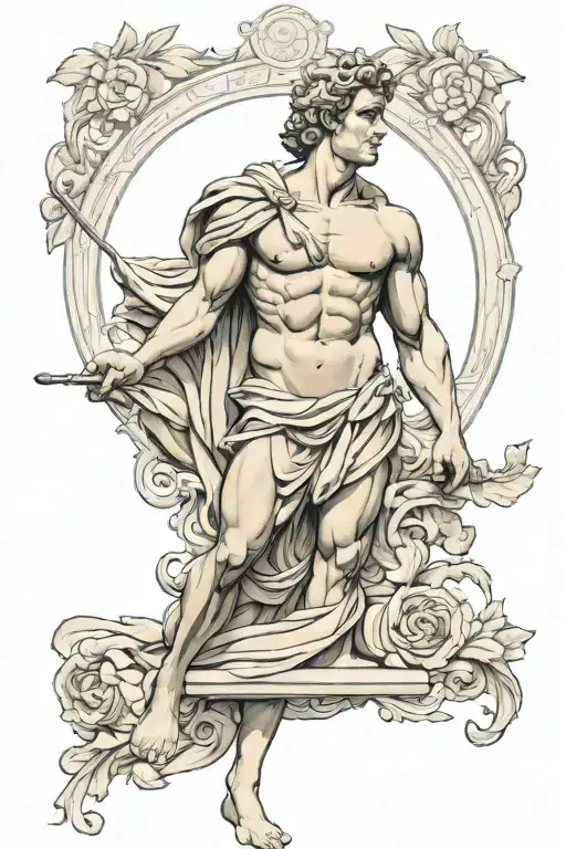Statue Full Body Apollo Greek God