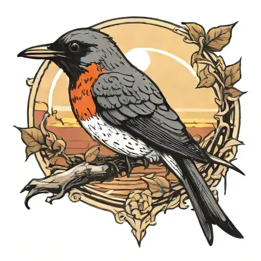 A Robin With The Sun Behind It A Manta Ray