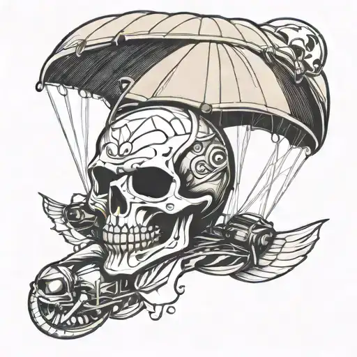 Skull And Paraglider