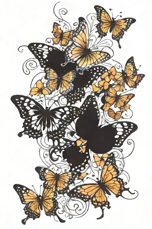 Butterflies Flying Towards