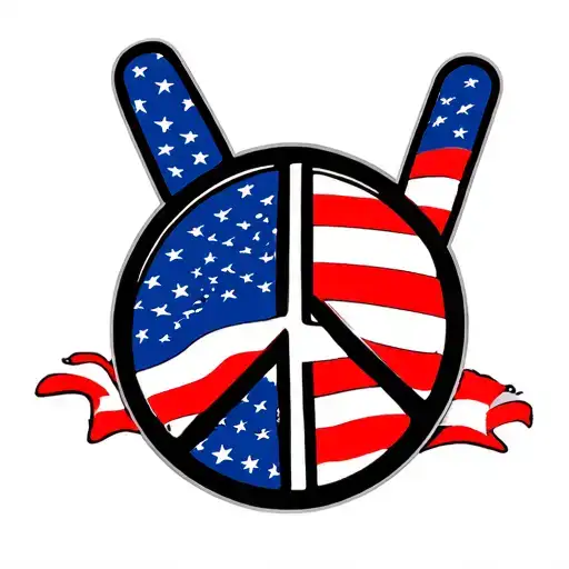 American Flag Peace Sign