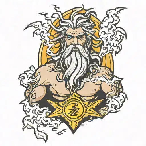 Zeus With Lightning