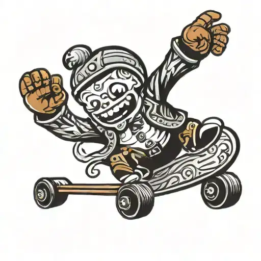 Ginger Bread Man Skateboarding