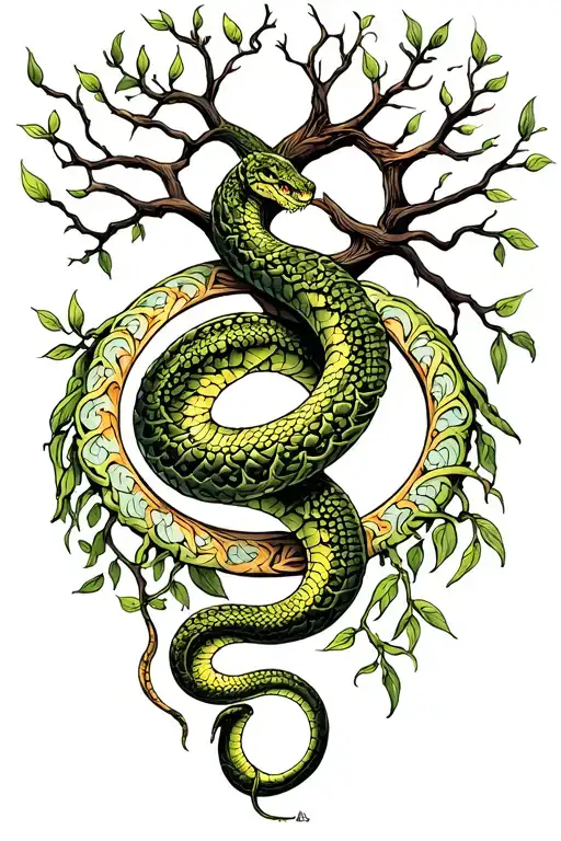 Tree Of Life Out Of Snake