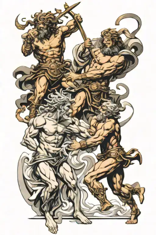 Greek Gods Battling