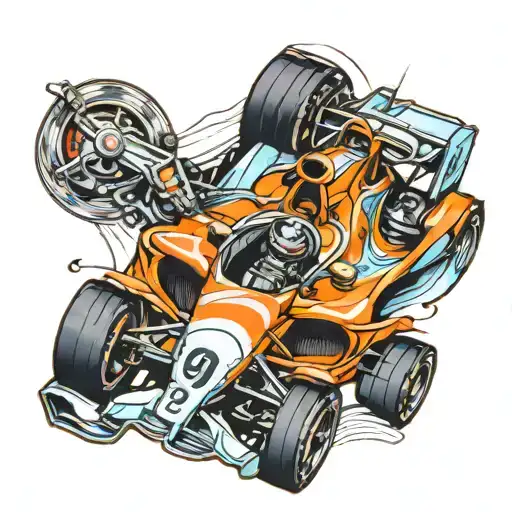 Top View Of Formula 1 Car