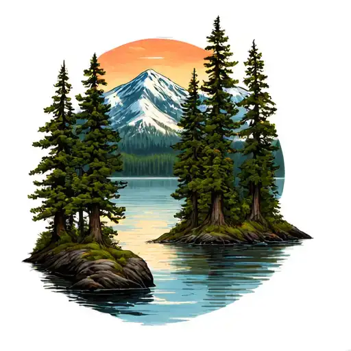 My Rainier Lake Trees