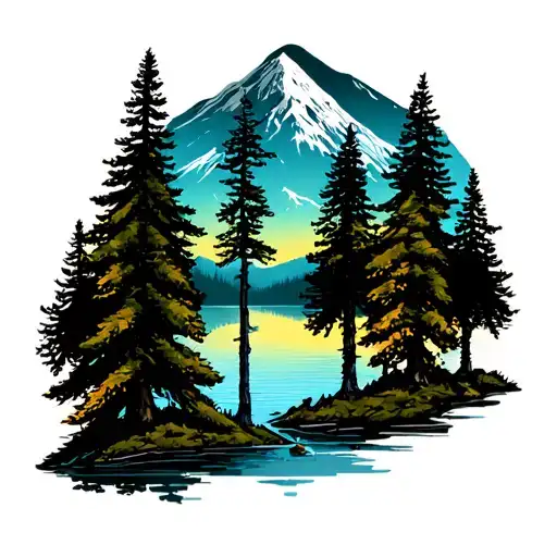 My Rainier Lake Trees