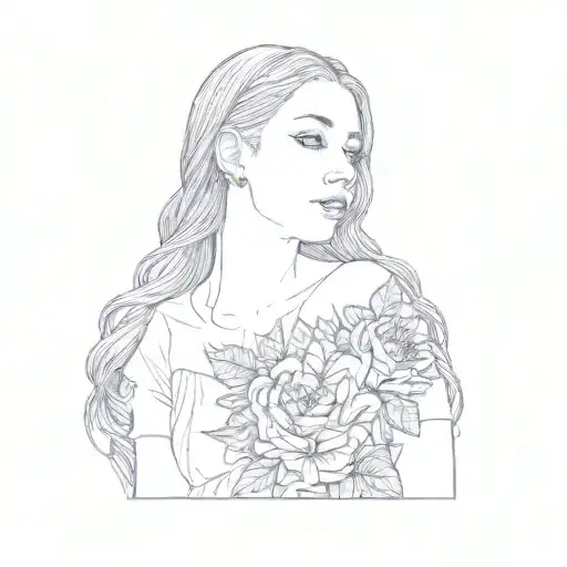 A Woman With A Yellow Flower In Her Hair