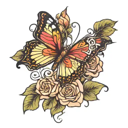 Roses Butterfly