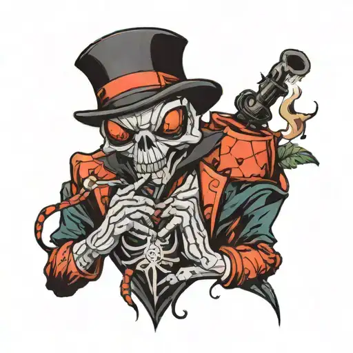 Spider Smoking A Pipe