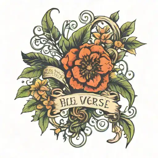 Bible Verse With Plants Intertwined