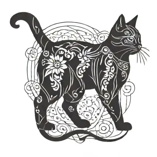 Minimalist Cat Silhouette