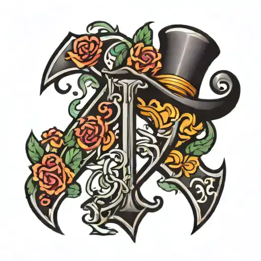 Letter N Inside Spade Symbol