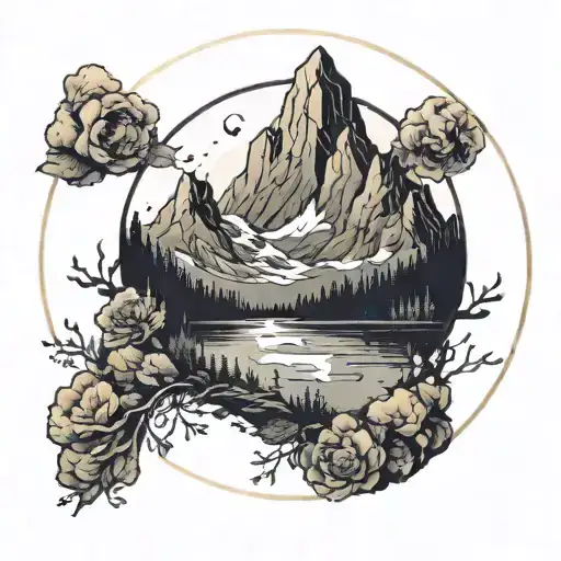 Mountain In A Circle Shape