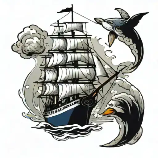 Navy Ship Sailing