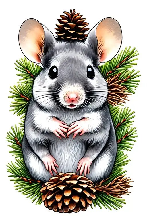 Mouse And Pinecone