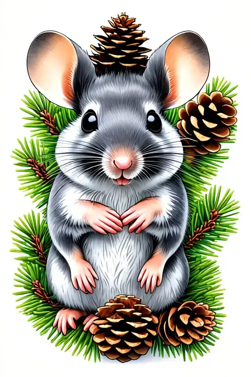 Mouse And Pinecone