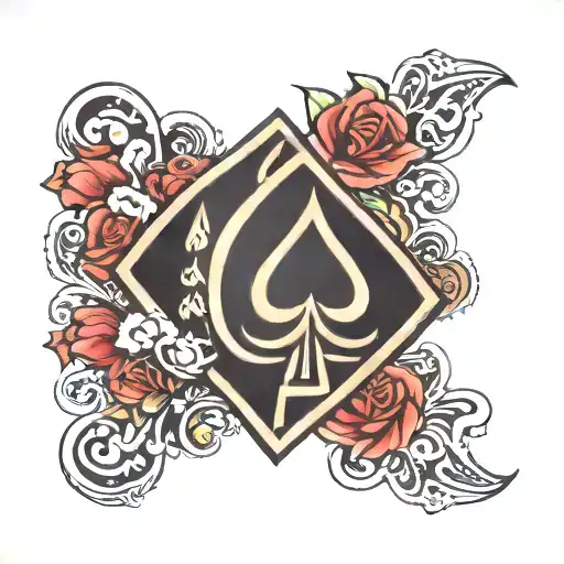 Cross And Ace Of Spades Symbol