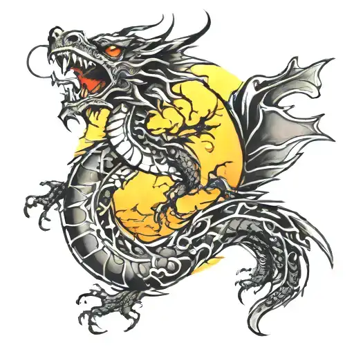 Sun Inside Dragon Wrapped