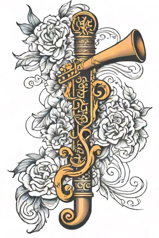 Flute With J Letter S