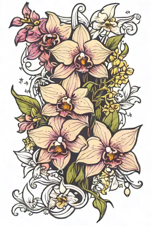 Stars And Orchids Intertwined