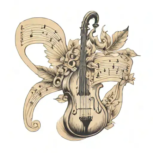 Old Parchment Paper Music Sheet