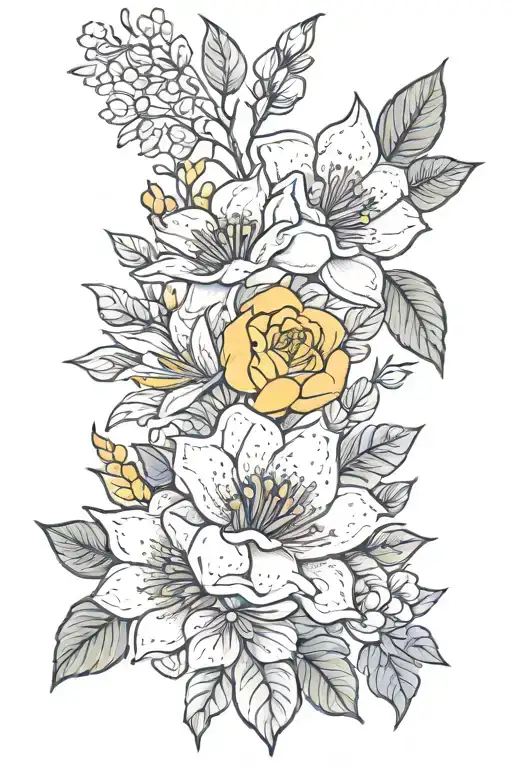 April & December Birth Flower Bouquet