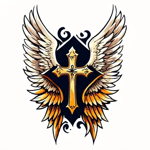 Cross With Wings