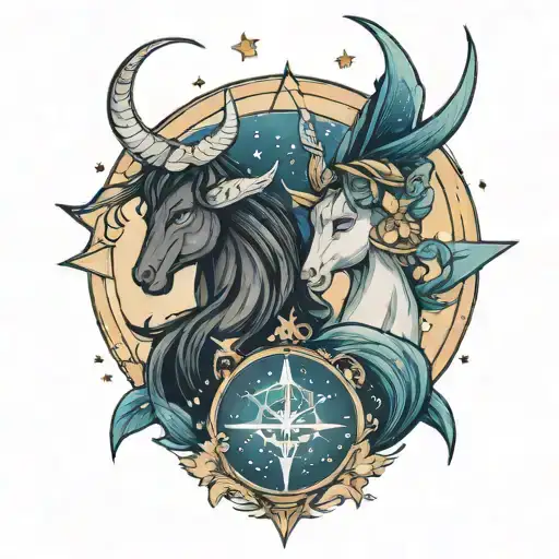 Gemini And Capricorn Constellation