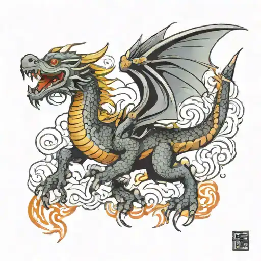 Japanise Dragon Flying
