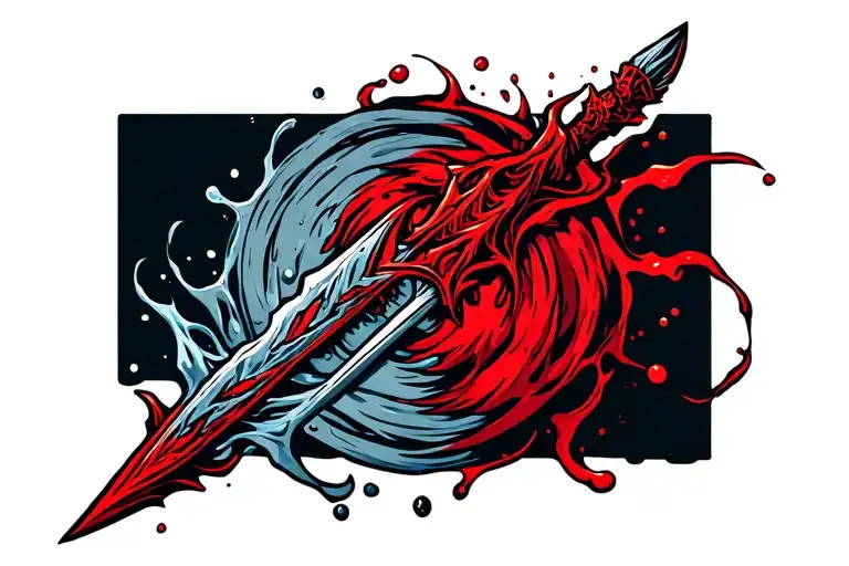 Spear Wound With Blood And Water