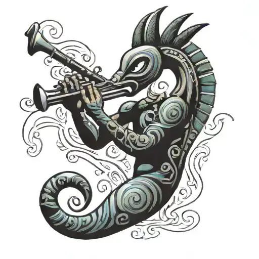 Kokopelli Playing A Flute