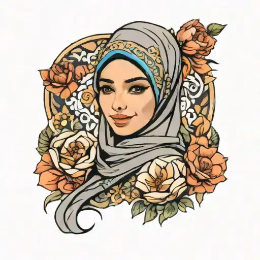 Girl Having Charming Smile Wearing Hijab