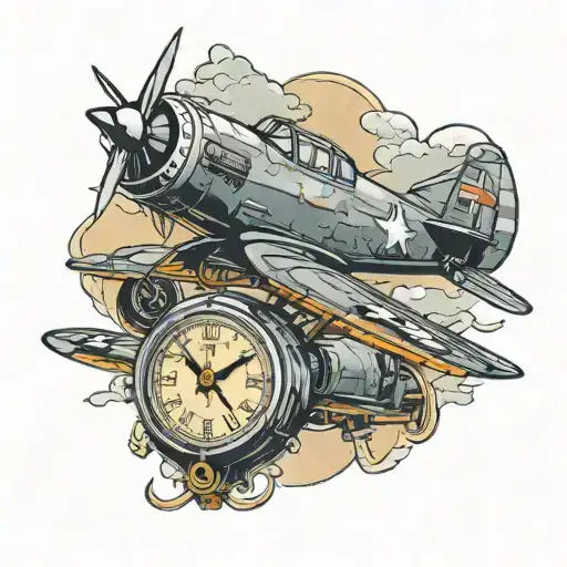 Clock Ww2 Plane