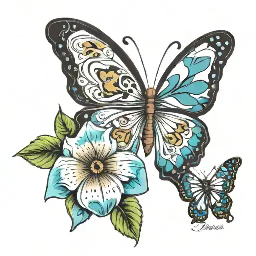 The Name Trayson With The Date 08-03-2016 With A Blue Butterfly