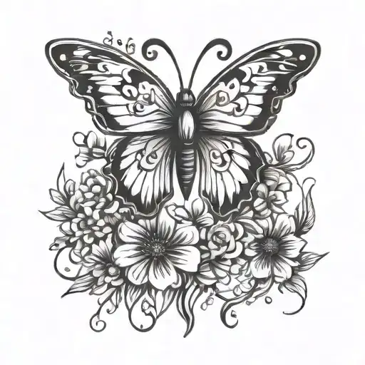 Semi Colon Butterfly Flowers