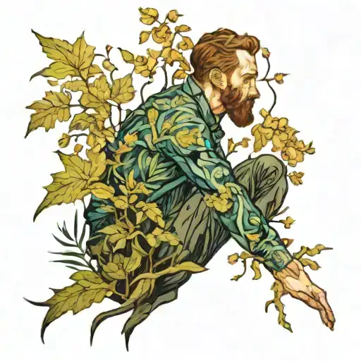 Van Gogh Undergrowth With 2 Figures Full Sleeve