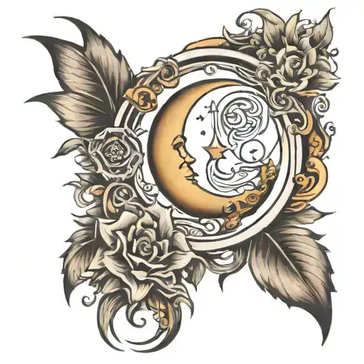 Cresent Moon And The Intials Jc