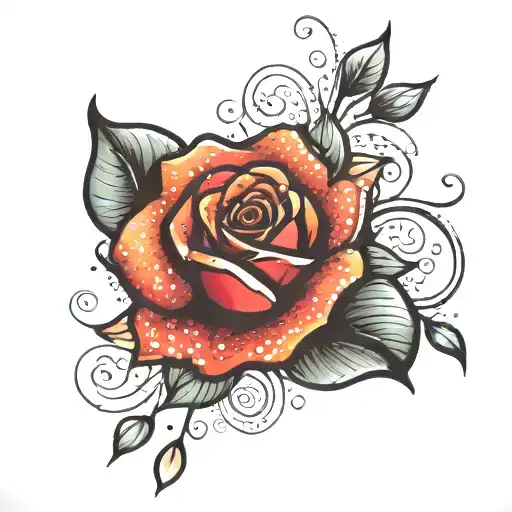 Black Rosses With Sparkles