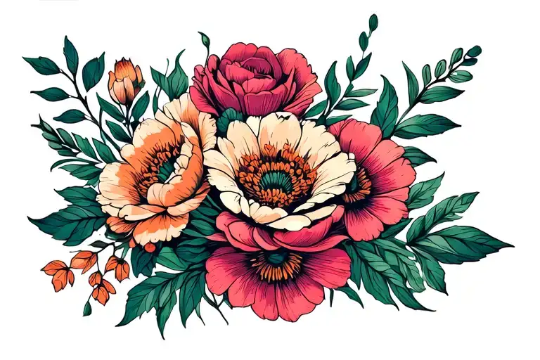Slew Of Flowers Wrapped