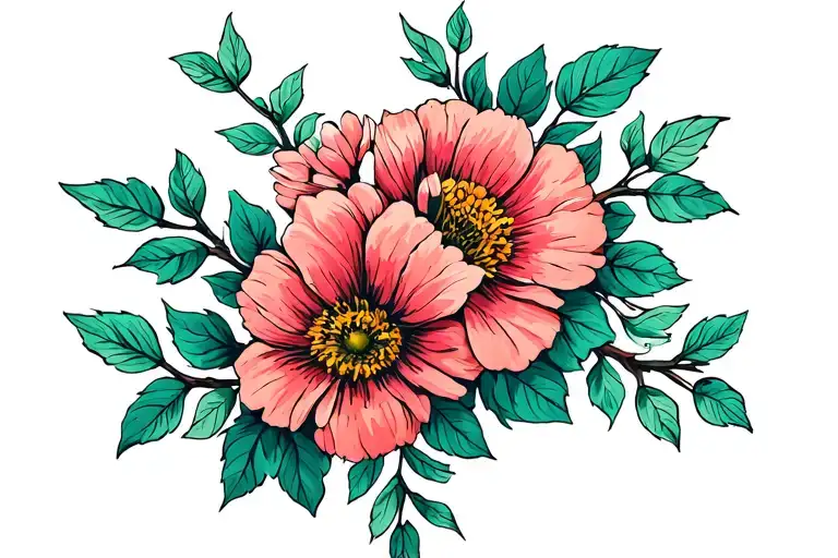 Vine Of Flowers Wrapped Round