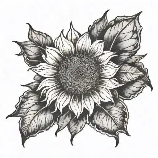 Sunflower In The Middle